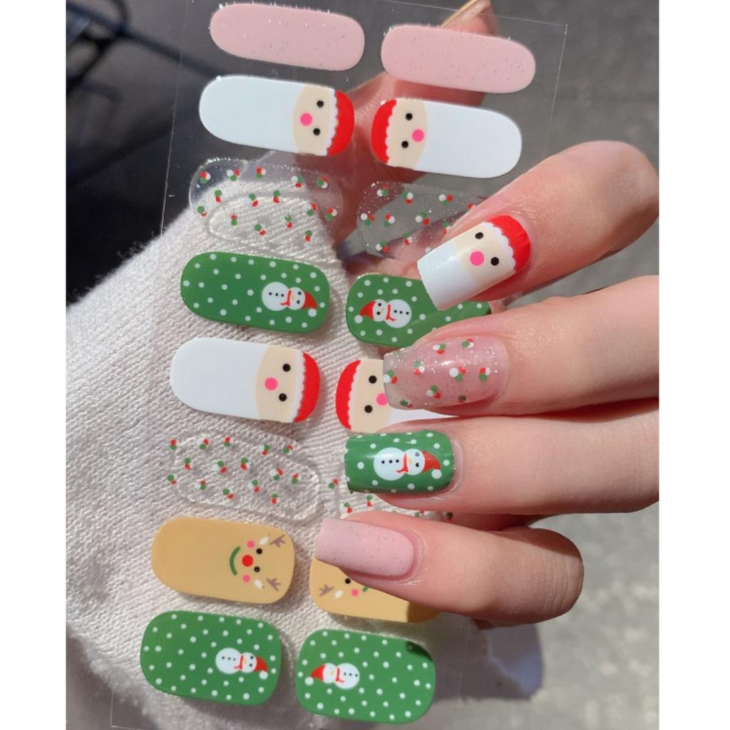 6styles Christmas Nail Art Stickers Dot Snowflake Designs Gel Nail Decals Perfect for New Year DIY Manicures No UV Lamp Needed