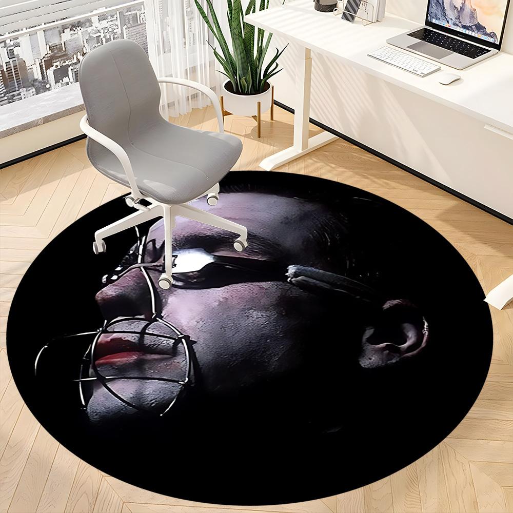 1PC Rammstein Office Round Rug, Non-slip, Soft and Durable Office Rug for Interior Decoration, Perfect for Office, Beautiful Decoration