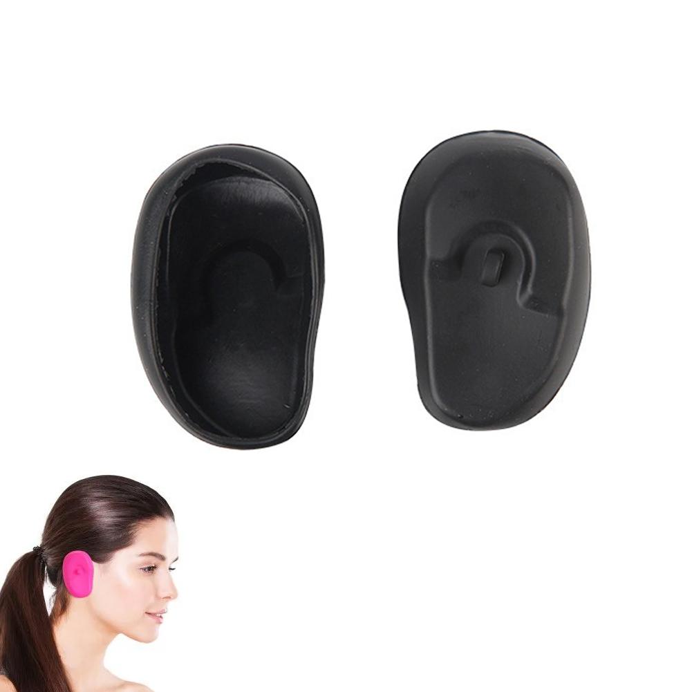 1 Pair Silicone Hair Dye Ear Covers Hair Dye Salon Earmuffs Ear Protector Caps for Hairdressing Salon Dyeing Shower Accessories