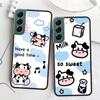 Nouvelle Coque de Téléphone Mignonne à Imprimé Vache Pour Samsung A15 A25 A35 A55 Galaxy A70S A50S A30S A30 A40 A71 A51 A41 A31 A21 A11 A01 A20S A10S A2