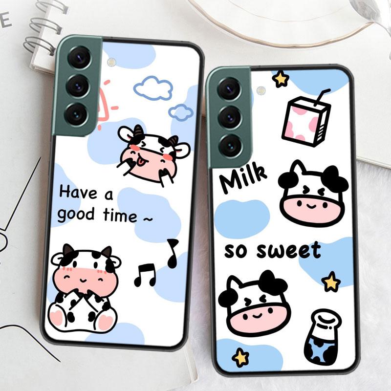 Nouvelle Coque de Téléphone Mignonne à Imprimé Vache Pour Samsung A15 A25 A35 A55 Galaxy A70S A50S A30S A30 A40 A71 A51 A41 A31 A21 A11 A01 A20S A10S A2
