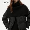 MO&Co. New Chinese Style Wool Shawl Duck Down Jacket with Belt