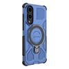 For Samsung Galaxy S25 Edge Magnetic Case Rotating Metal Kickstand PC + TPU Phone Back Cover