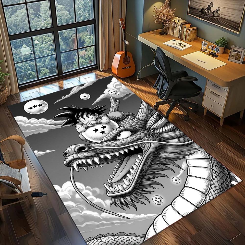 Dragon Ball!Rug Carpet Large Area Rug Non Slip Washable Floor Mat Gamer Room Bedroom Home Decor