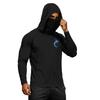 Men's Summer Hawaiian Print Quick Dry Long Sleeve T Shirt Ice Silk UPF50 Plus Sun Protection Hooded Sports Fitness Outdoor Top