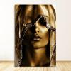 Art Pictures Scandinavian Cuadros for Living Room Decor Golden Makeup Women Canvas Paintings Posters and Print Nordic Style Wall