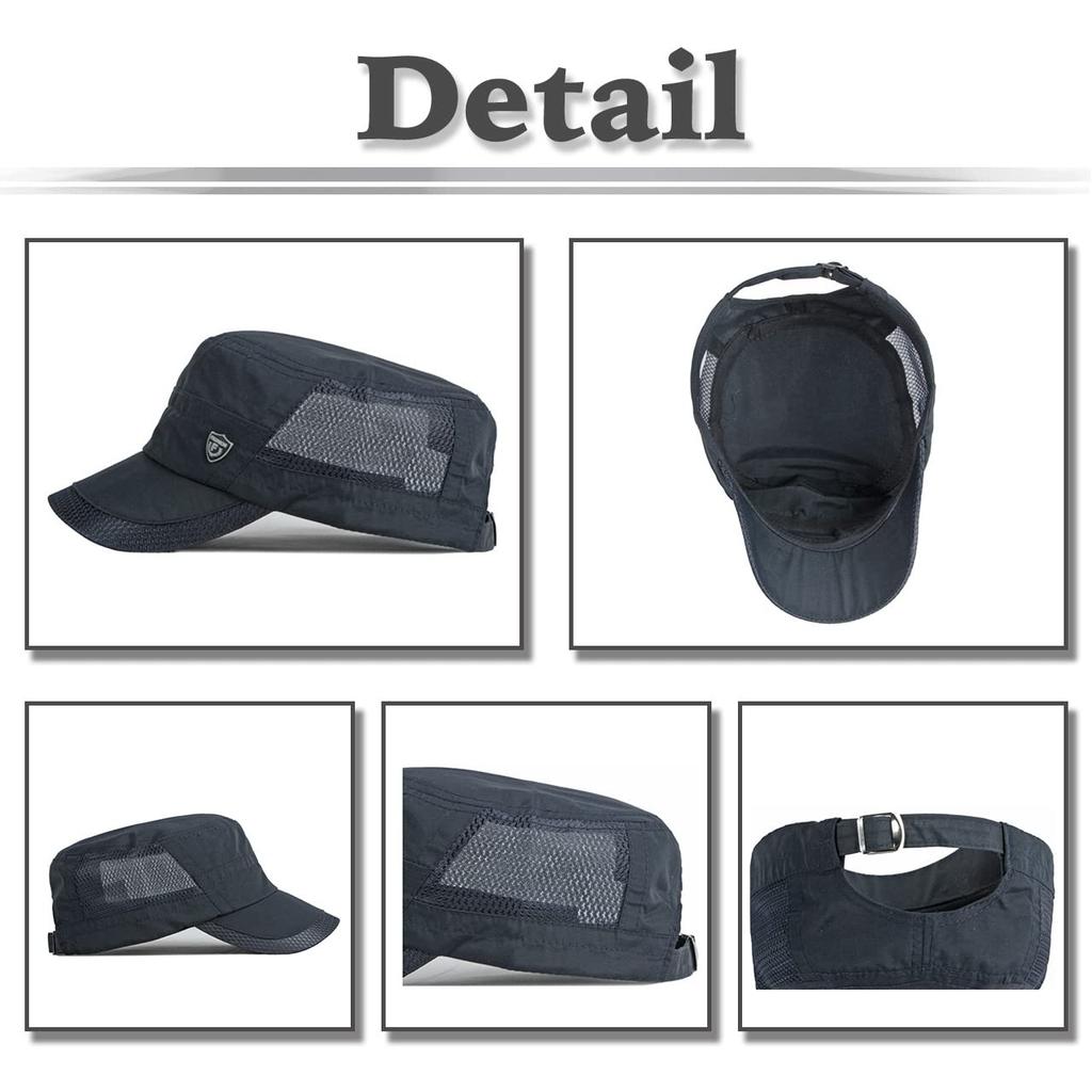 Military Cap Logo English Letter Mesh Hat Outdoor Fishing Men Women CA818 [White Fang] (Green)