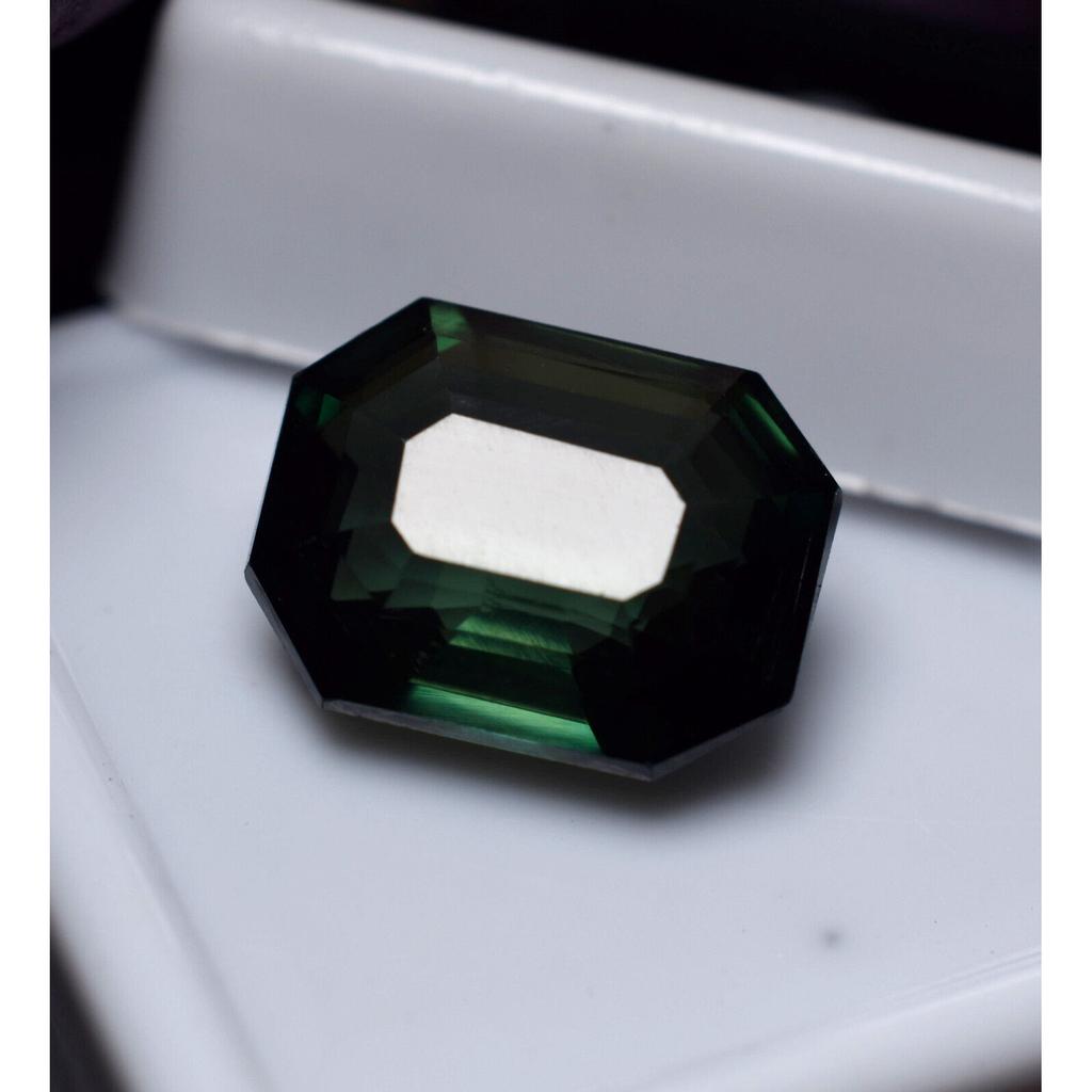Green Sapphire Natural 9.3 ct Loose Gemstone Sapphire Earrings Emerald for Jewelry Making and Crafts