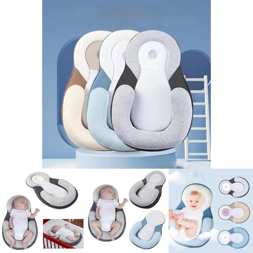 Premium Baby Head Shaping Pillow For Newborns With Comfortable Polyester Fiber Filling