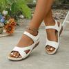 Fashion Casual Wedge Heel Printed Sandals for Women Mix Color Pu Leather Sandalias Woman Summer Wear-Resistant Platform Slippers Mujer