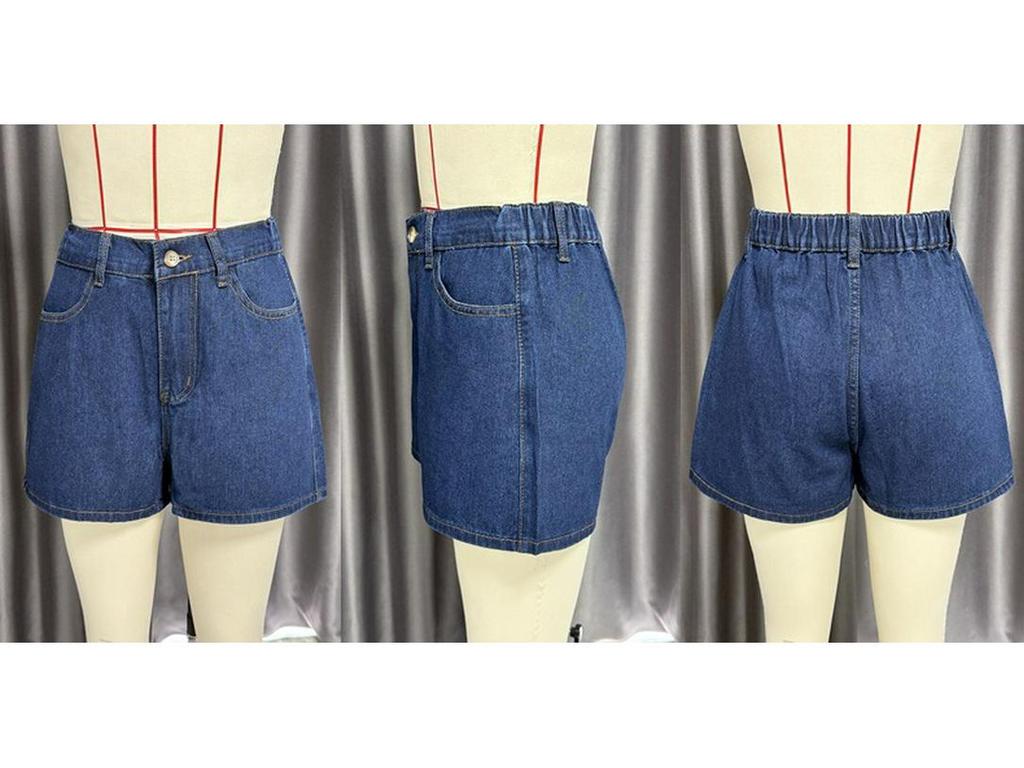 Spring/Summer 2025 European & American Fashion Sleeveless High Waist Loose Denim Shorts Set