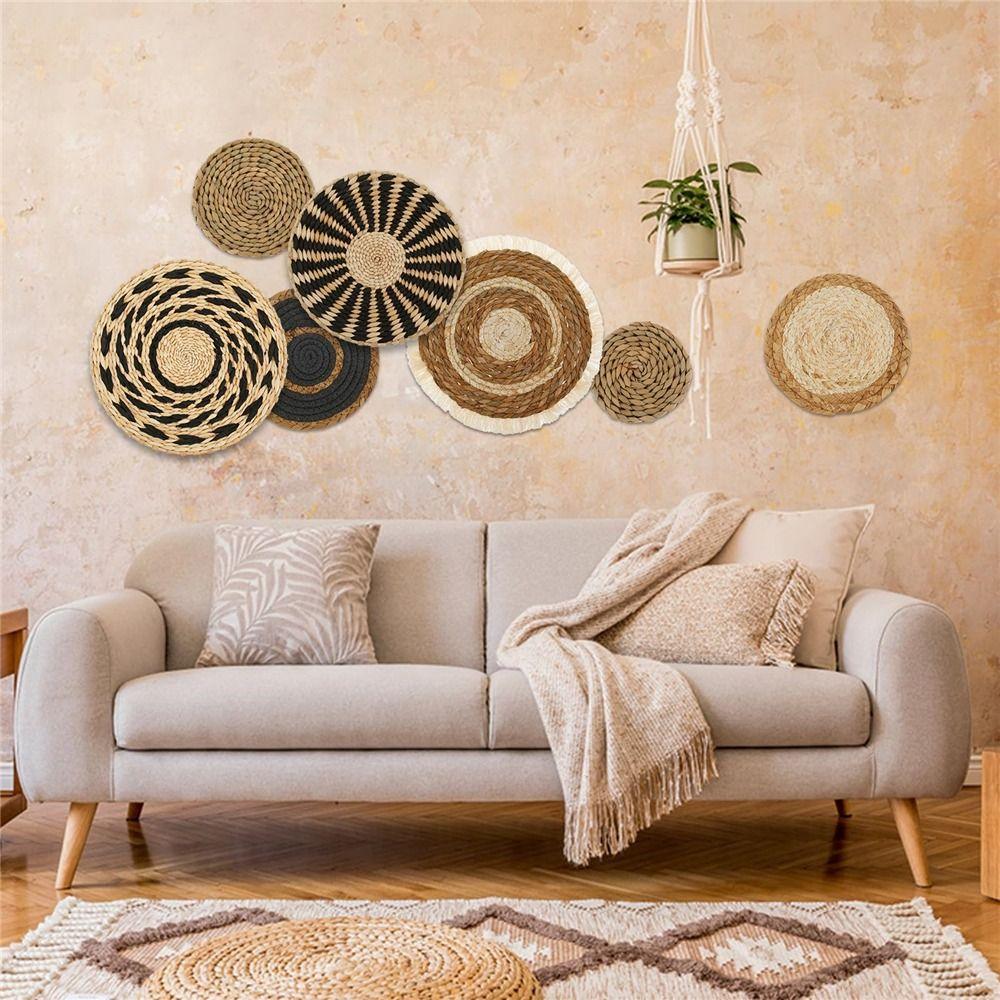 Round Shape Handmade Wall Art  For Farmhouse, Living Room, Bedroom, Table, Kitchen, Home