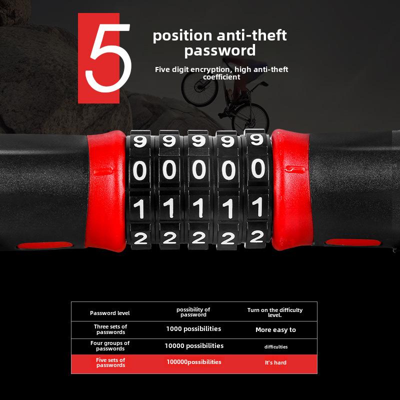 Electric Motorcycle Anti-Theft Chain Lock for Bikes and Doors