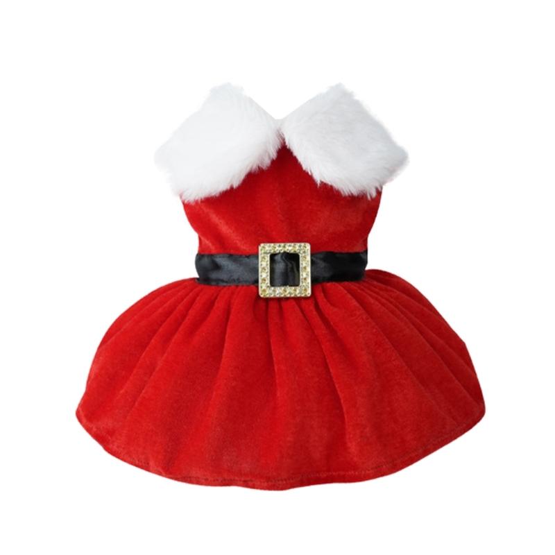 Fashion Dog Clothes Red Dresses Winter Clothes Cute Cats Christmas Photo Props