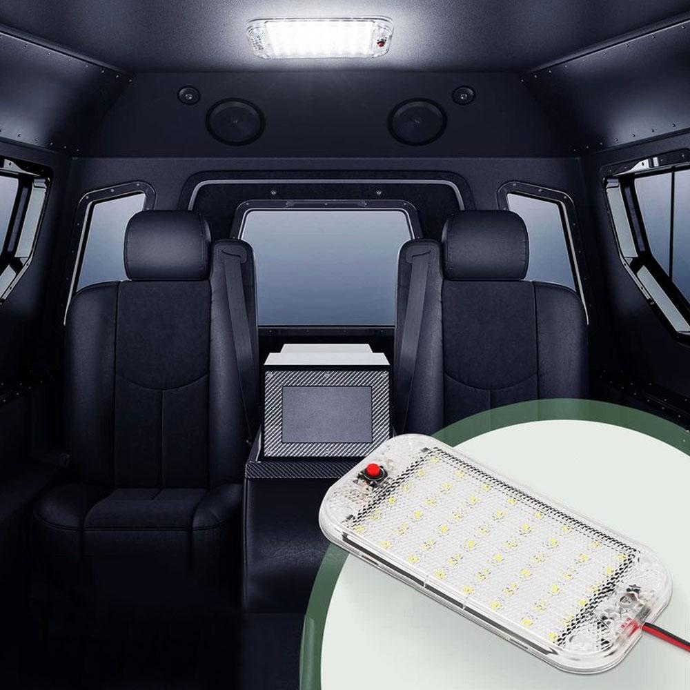48 LED Panel Light Car Interior Reading Lamp High Brightness Cabin Lights for Van Truck RV Boat Camper Lights Strip 12V-24V