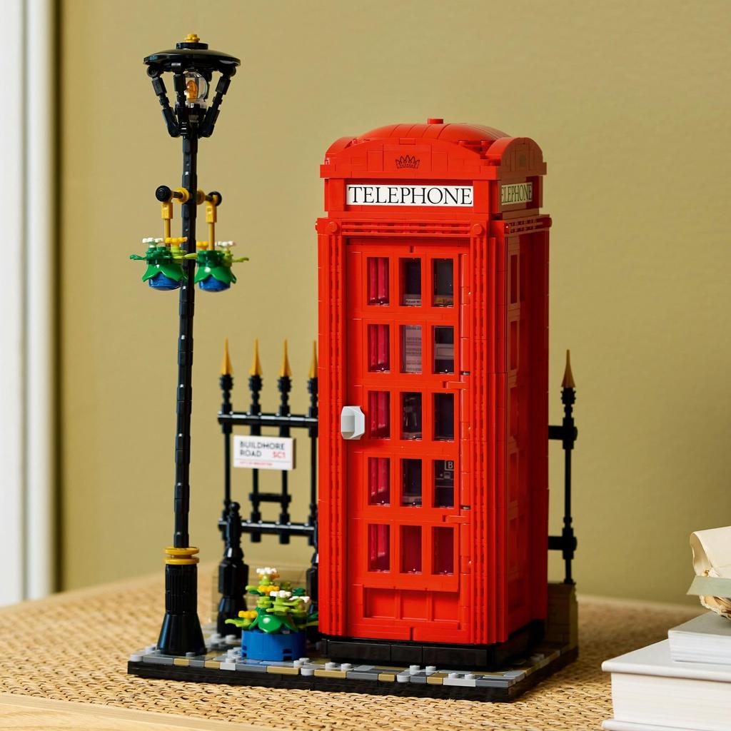 LEGO Idee London Rotes öffentliches Telefon Spielzeug Spielzeug Geschenk Geburtstagsblock Weihnachten Männer Frauen Interieur Stilvoll 21347