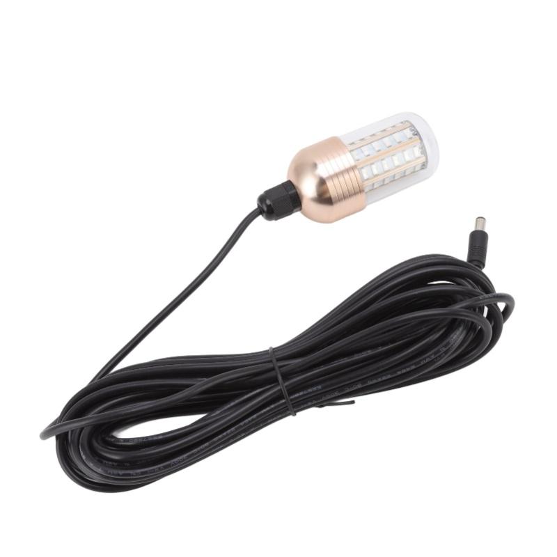 LED Fishing Light Super Bright 60 LEDs 3000lm 30W IP68 Waterproof Underwater Night Fishing Lamp 12-60V White Light