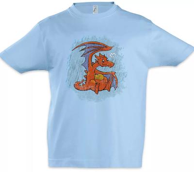 Dragon Cat Love Kids Boys T-Shirt Cats Cartoon Addiction Fun Dragon Cat-