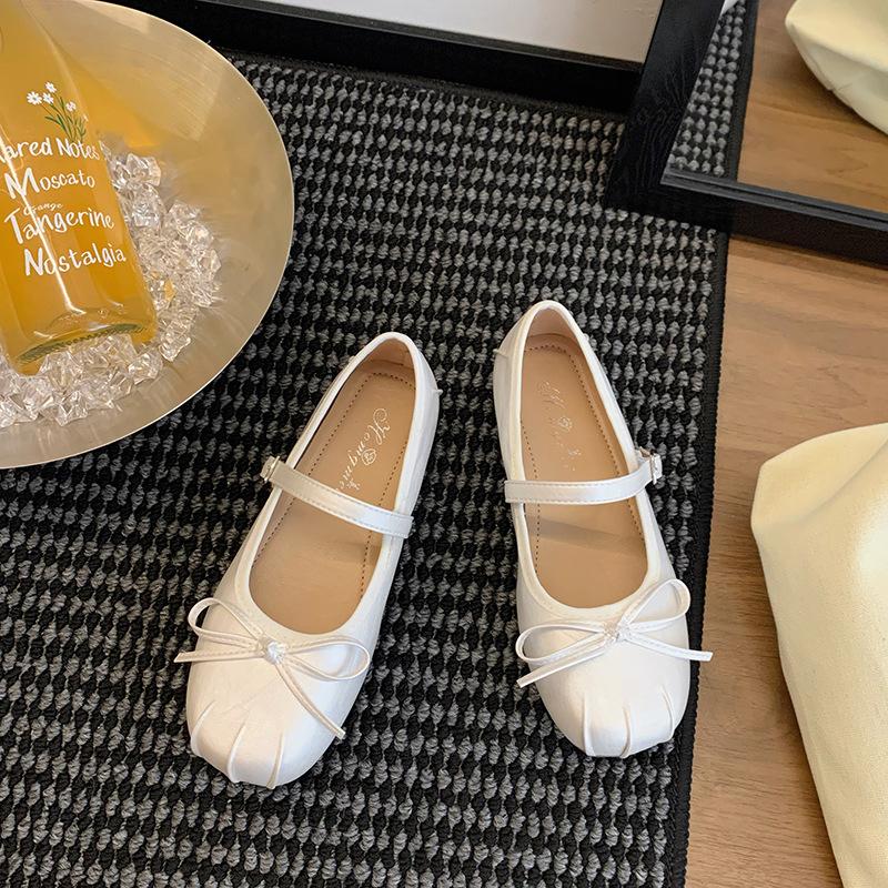 Ballet Single Shoe Girl 2025 New Summer Korean Version French Retro Gentle Fairy Casual Flat Mary Jane Shoes