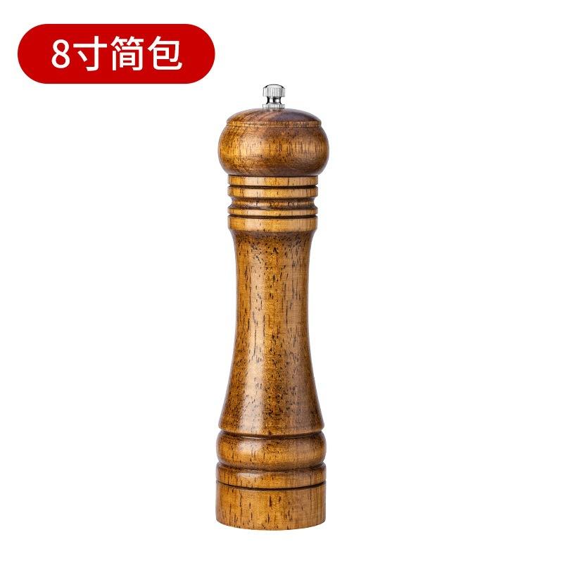 5/8/10 Inch Salt and Pepper Mills Solid Wood Spice Grain Grinder with Adjustable Ceramic Grinding Core Kitchen Tools