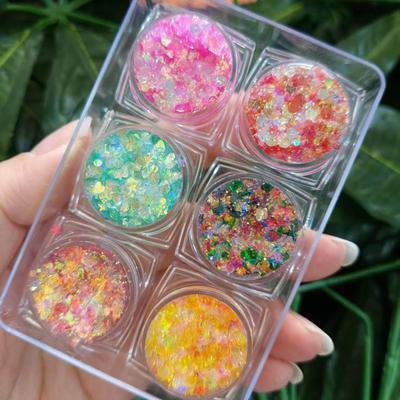Křišťálová sněhová vločka Lesklý třpytivý gel na nehty a oční make-up