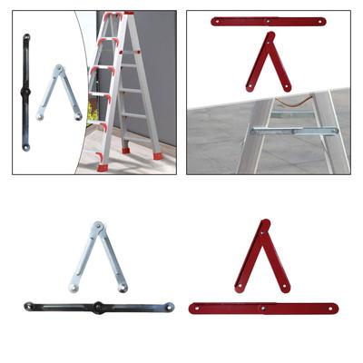 2x Ladder Nivelleerder Accessoires Bevestiging Metalen Beugel Vaste Ondersteuning Opvouwbare Trapladder Scharnier Visgraat Ladder Stang