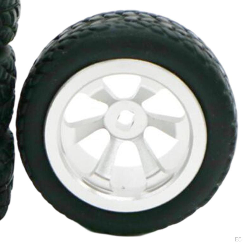 4 Pieces RC Car Rubber Tires&Wheel Rims 30mm for K969 K979 K989 P929 P939 284131 1:28 Scale Parts