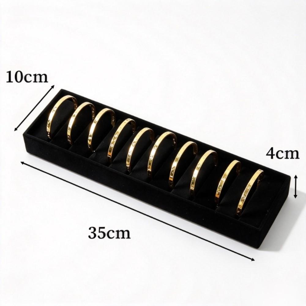 10 Slots Ring Holder Velvet Surface Jewelry Stand New Earring Organizer Jewelry Shop Counter