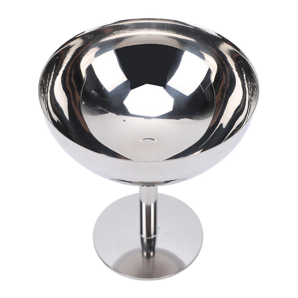 Footed Dessert Cup Dishwasher Safe 304 Stainless Steel Footed Dessert Bowl for Ice Cream Salad Serving