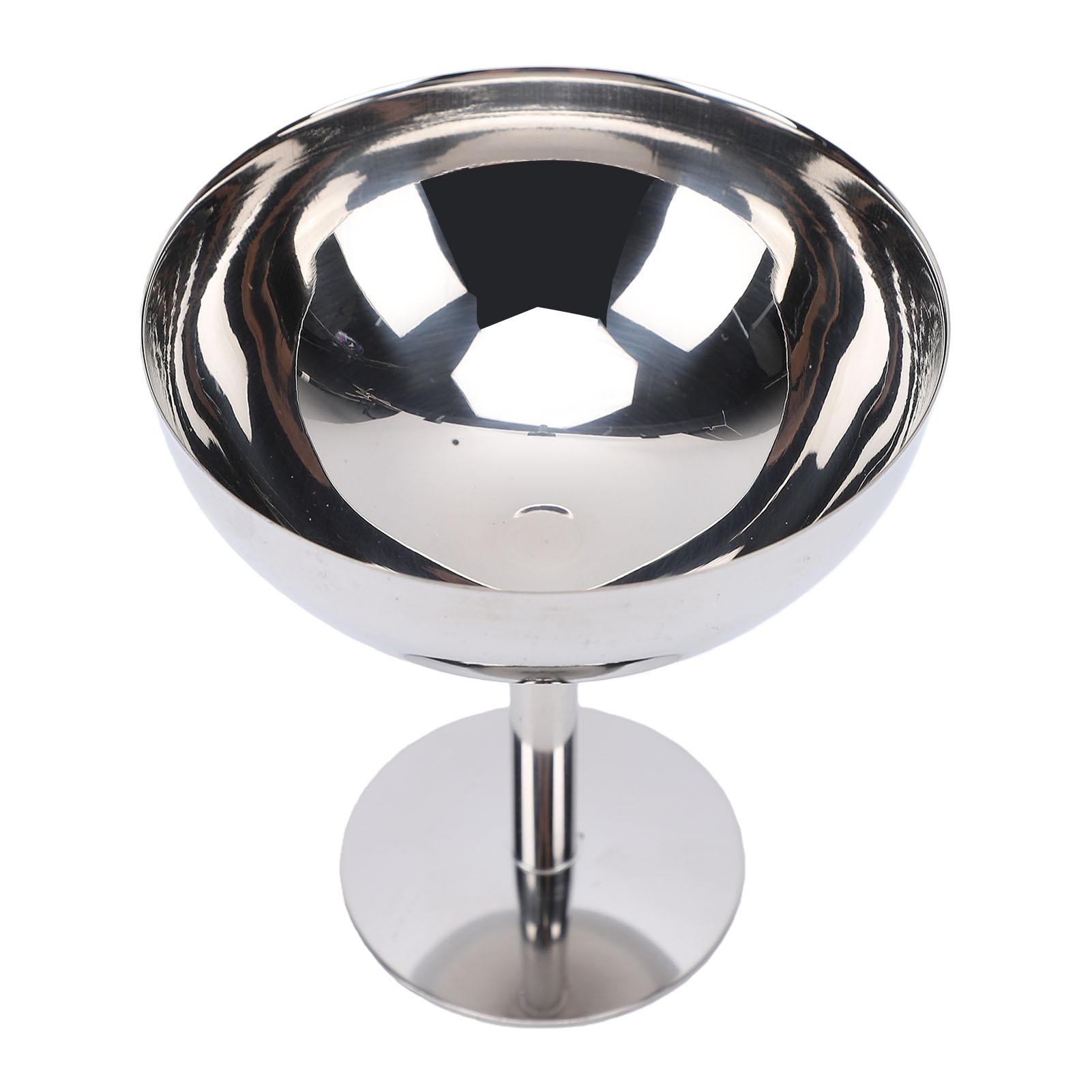 Footed Dessert Cup Dishwasher Safe 304 Stainless Steel Footed Dessert Bowl for Ice Cream Salad Serving