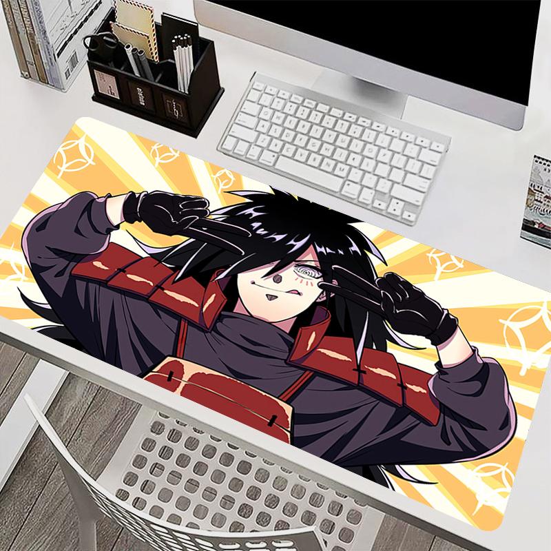 Mousepad Laptop Mouse Pad Office Accessories PC Keyboard Pad Rubber Cup Mat Soft Naruto Madara Uchiha Mouse Mat Large Desk Mat