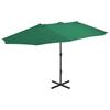 VidaXL Outdoor Parasol and Aluminum Pole, Patio Sunshade, Sun Shelter, Outdoor Terrace Parasol, 460 X 44867