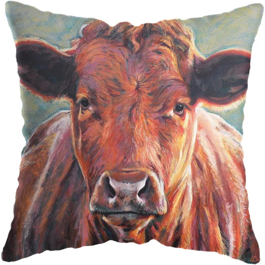 Scottish Highland Animal Print Pillowcase Home Decoration Cushion Cover Sofa