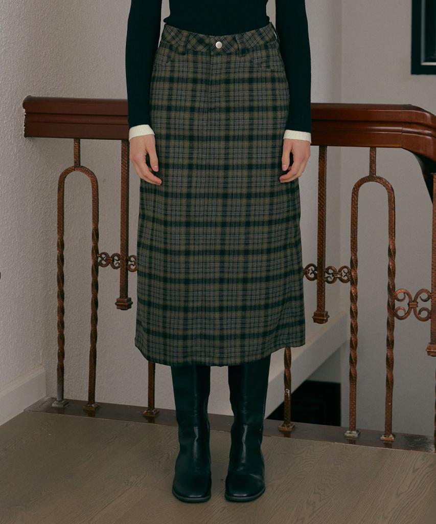 Odier Checkpoint H-Line Skirt - Green
