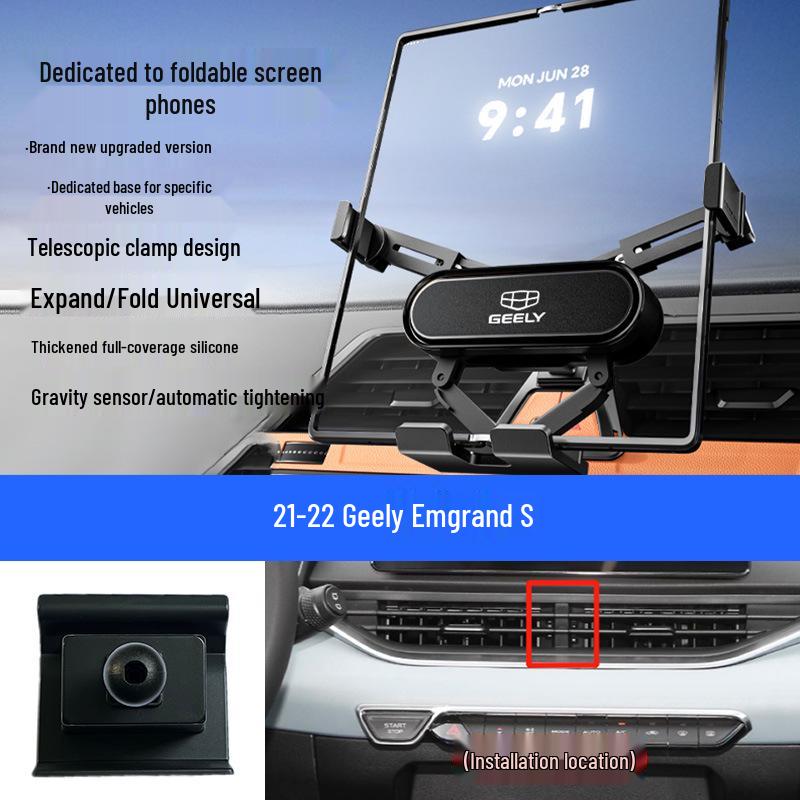 Custom Foldable Phone Holder for Geely Models: Emgrand, Boyue, Vision X1/X6, Jiaji, Binyue, Xingyue L, Xingyuan