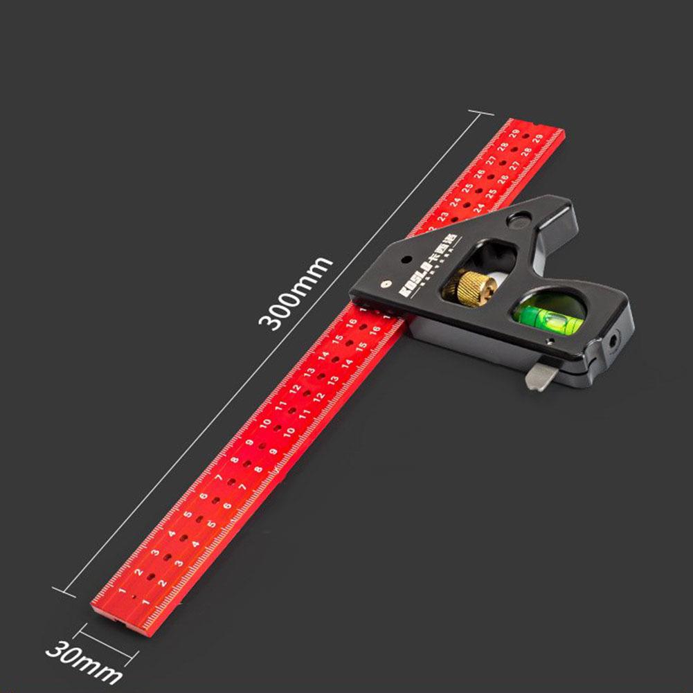 Lightweight For Amateur DIYers Angle Ruler Positioner Movable Scale Groove Design Scale Locator Aluminum Alloy
