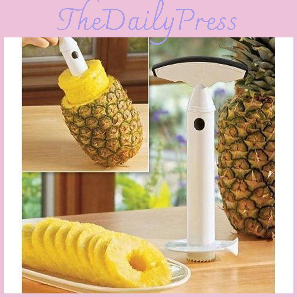 Premium Stainless Steel Fruit Pineapple Corer Slicer Peeler Cutter Parer Kit