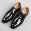 British Designer New Men's Brown Black Lace Up Brogues Oxford Shoes Male Luxury Formal Wedding Prom Dress Homecoming Footwear