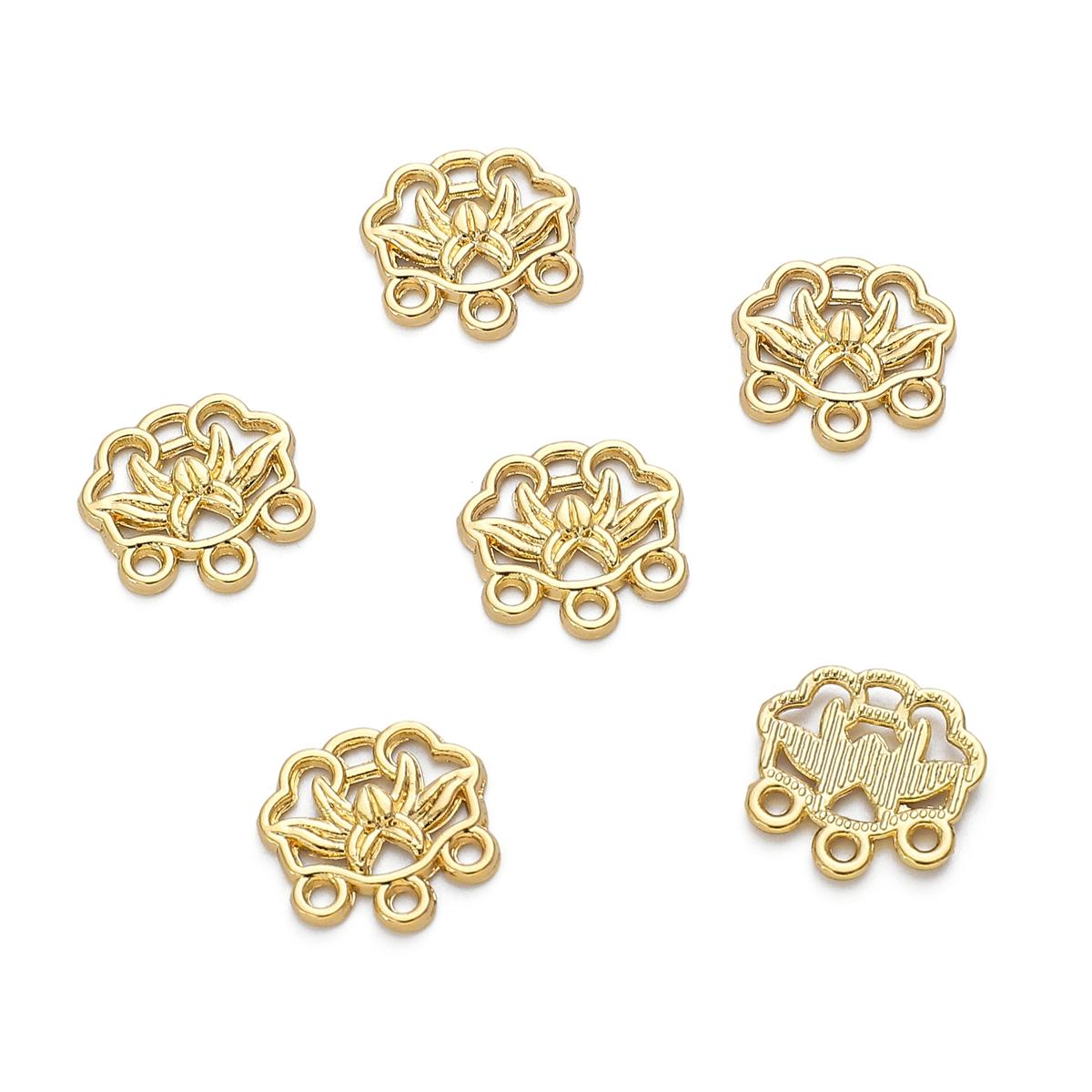 

Антикварный двойной подвесной пенант из сплава с цветком сливы для самостоятельного изготовления ювелирных изделий, аксессуары для рукоделия 13x13mm золотой