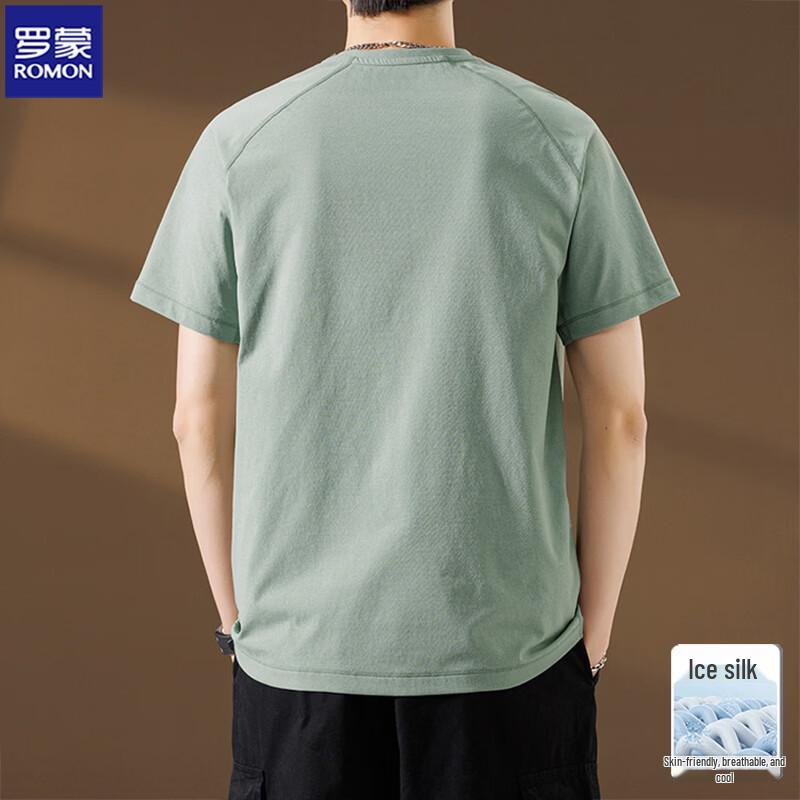 Romon Men's Ice Silk Short Sleeve T-Shirt
