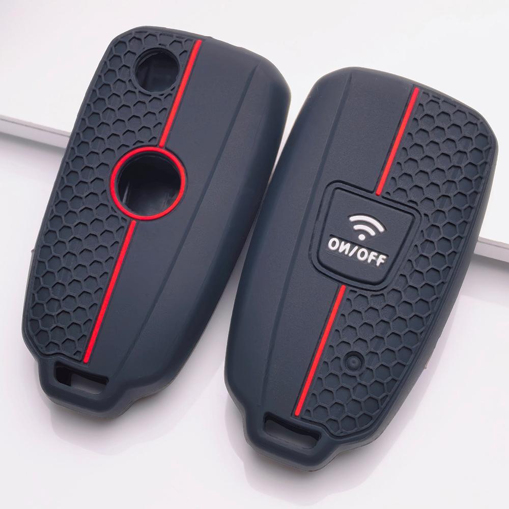 Silikonový kryt na klíčenku motocyklu pro Yamaha TMAX 530 DX SX XMAX 300 NMAX 155 Aerox, voštinová textura, závodní pruh, chránič dálkového klíče motocyklu