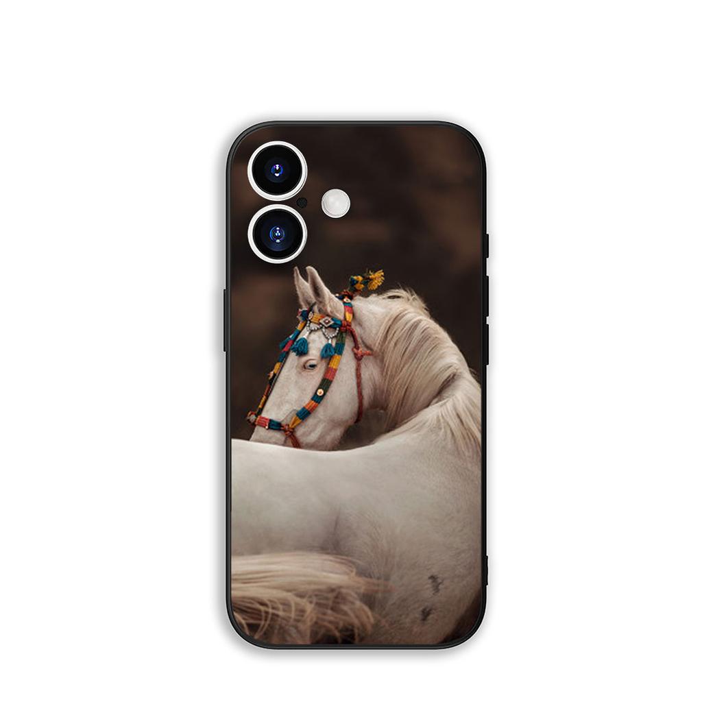 Cover Running Wild Horse Black for Motorola Moto G04 G13 G14 G22 G23 G20 G32 G34 G35 G64 G82 G84 G53 G60 G72 E14 E15 E13 Case