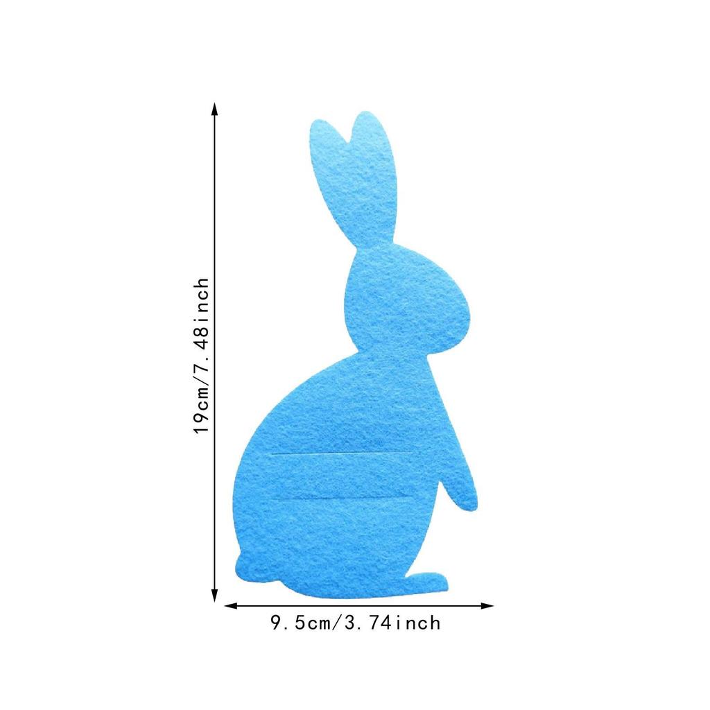 4Pcs Easter Bunny Felt Cutlery Holders Pouch Bags Banquet Wedding Birthday Party