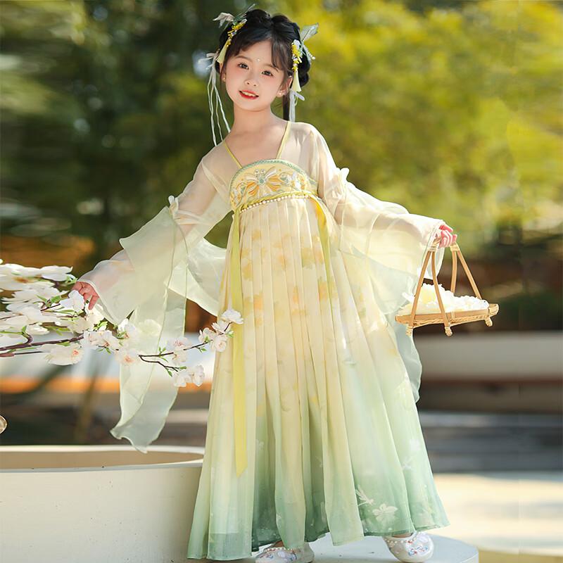 Anneyol Girls' Traditional Hanfu Summer Dress