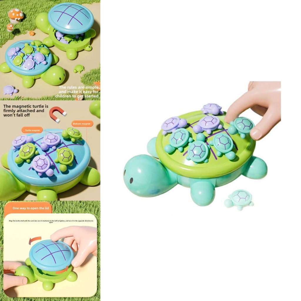 Tortoise Magnetic Tic Tac Toe Game For Kids Educational Interactive Toy