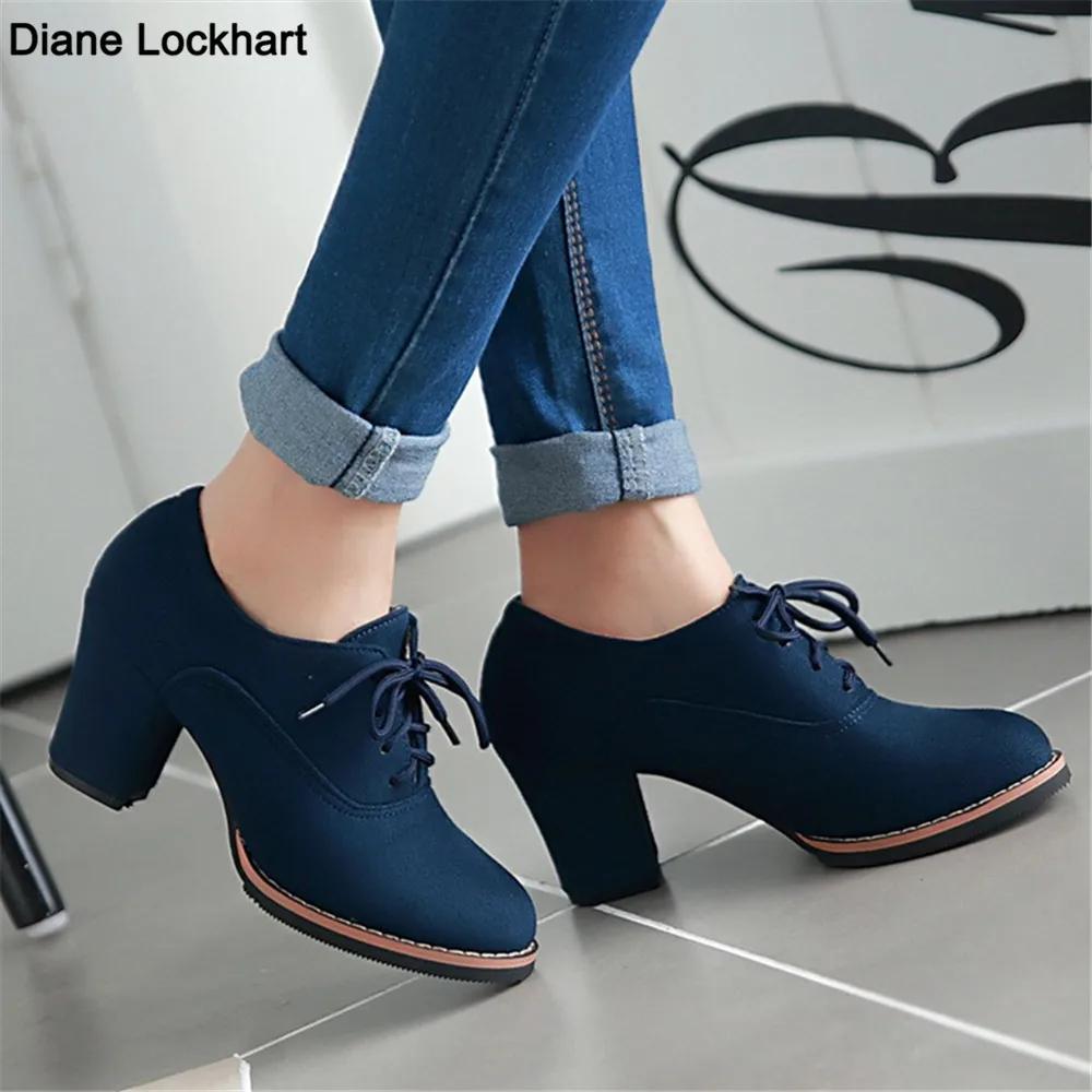 Fashion High Quality New Suede Square Heel Women Pumps Fashion Elegant Ladies Autumn High Heels Office Shoes Work Shoes Plus Size 32-43