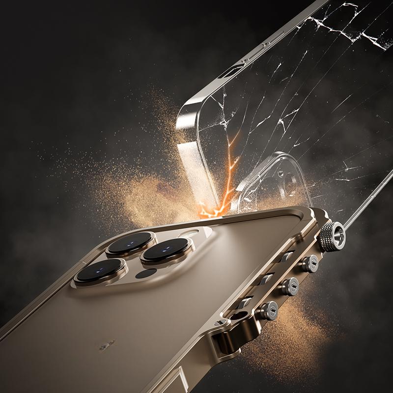 Luksus metallramme i aluminium for iPhone 15 16 Pro Max 16p støtfangerveske Legeringstilbehør Enkel demontering av mobiltelefonstøtfanger