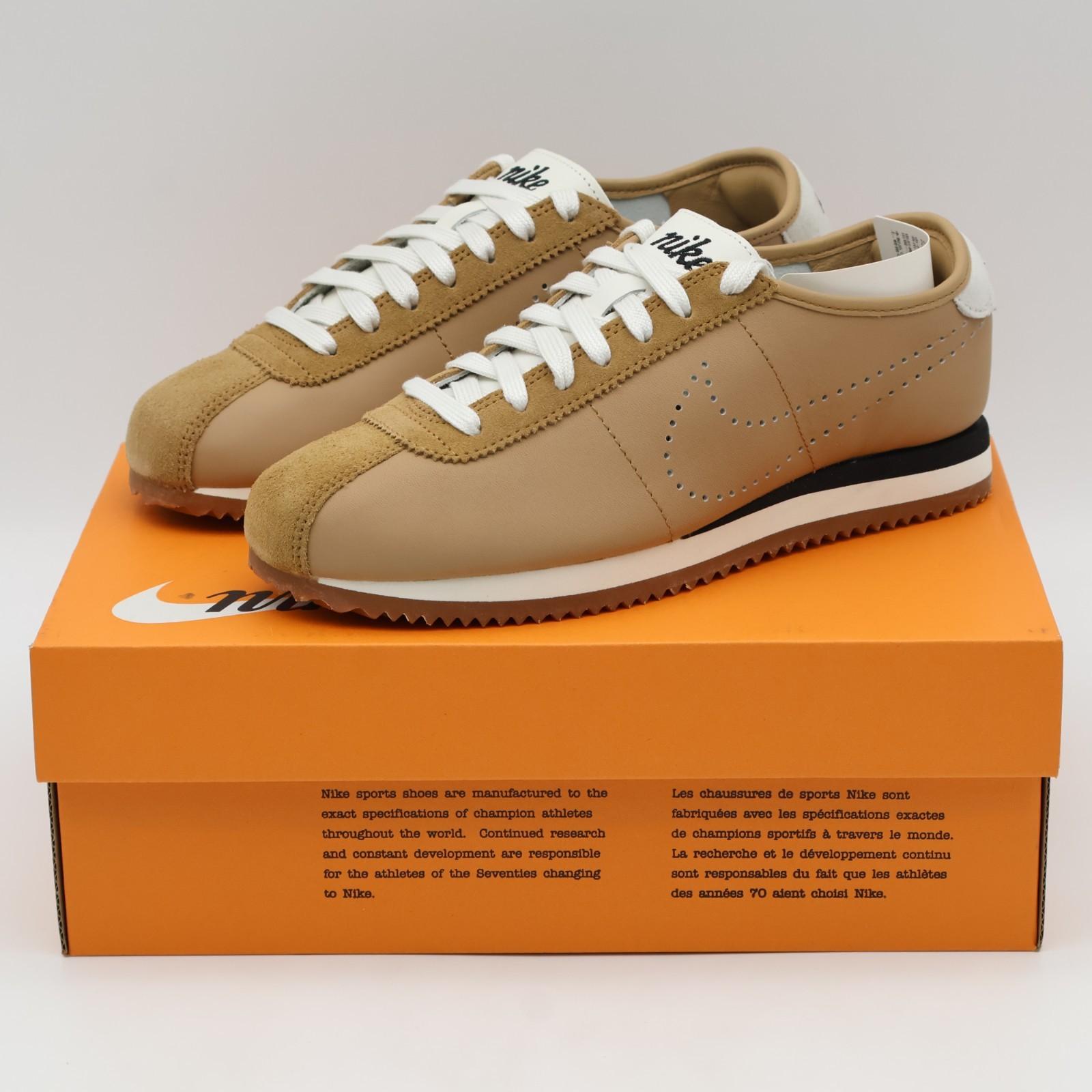 HQ1841-200 Nike Cortez Кожаный Бледно-Сланцевый Парусный Каучук Средне-Коричневый Черный (Женский) 10W