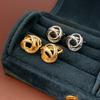 Fashion Geometric Hoop Earrings for Women Hollow Geometric Earrings Buckle Fashionable Daily Wear Party Banquet Jewelry Gifts