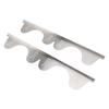 2 Pairs Stove Gap Cover Stainless Steel Retractable Stove Oven Gap Filler Guard Kitchen Counter Side Gap Silver 35cm to
